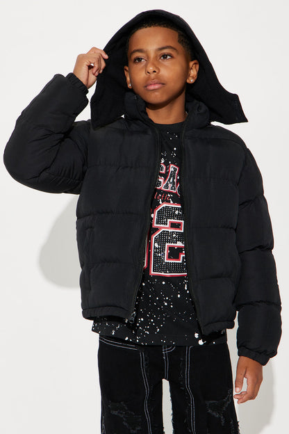 Mini Ready For The Colder Weather Puffer Jacket - Black