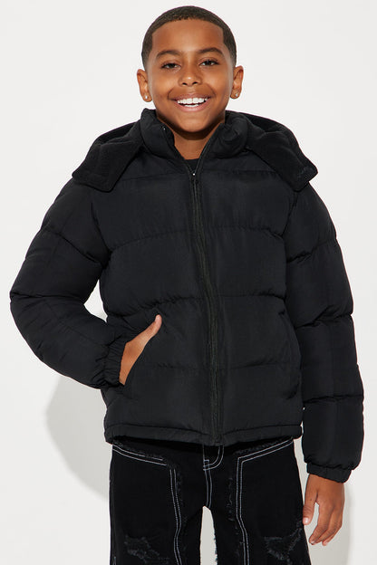 Mini Ready For The Colder Weather Puffer Jacket - Black