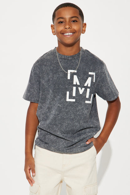 Mini Mysteriously Bloomed Print T-Shirt - Black