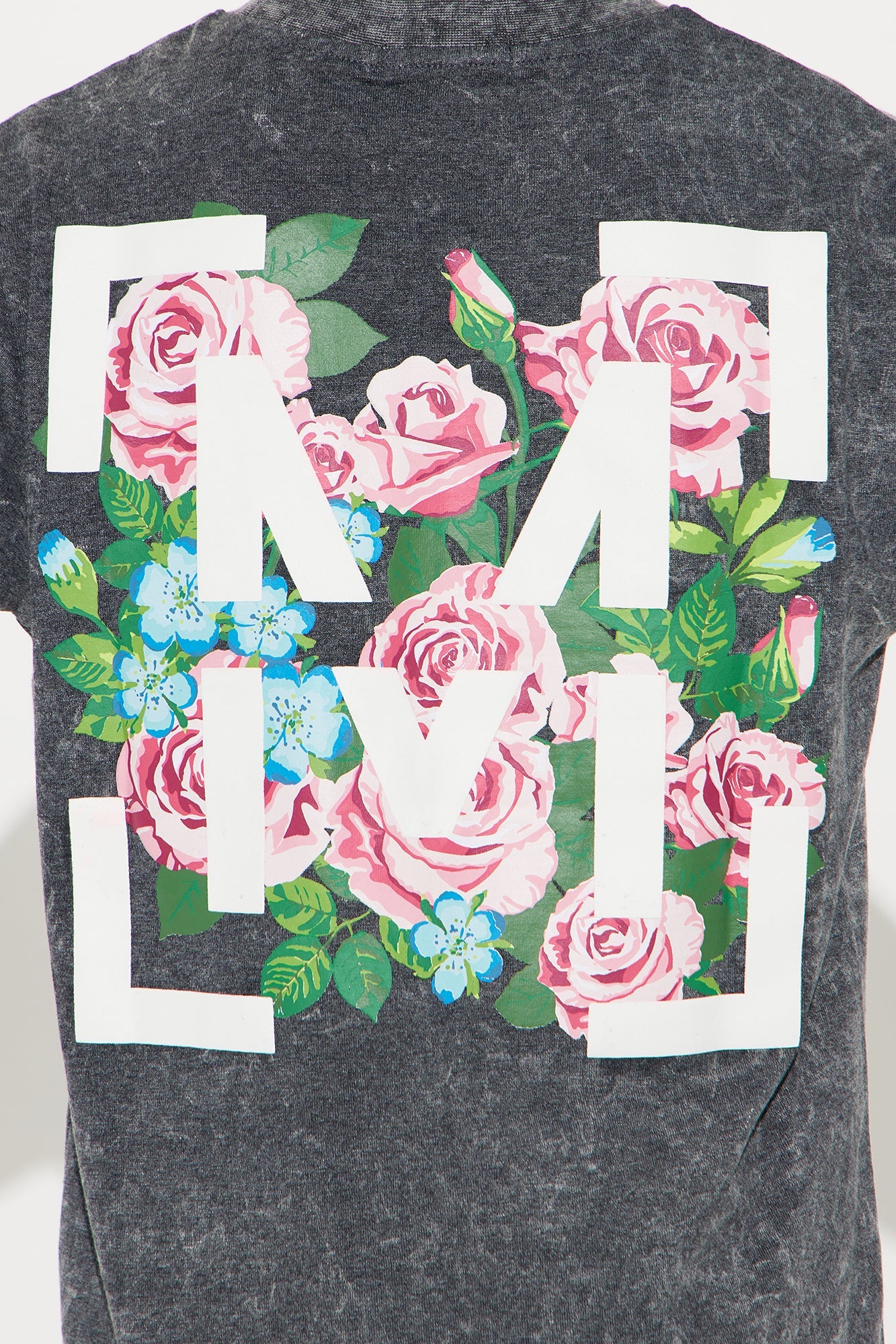 Mini Mysteriously Bloomed Print T-Shirt - Black