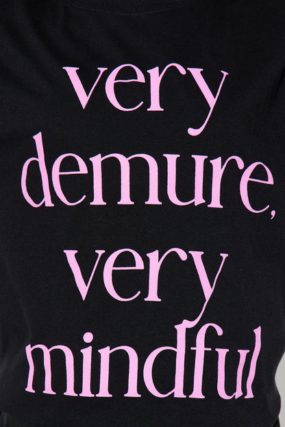 Mini Very Demure Very Mindful Tee - Black