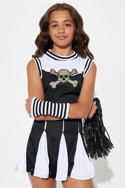 Mini Bad Spirit Cheerleader Costume - Black/combo