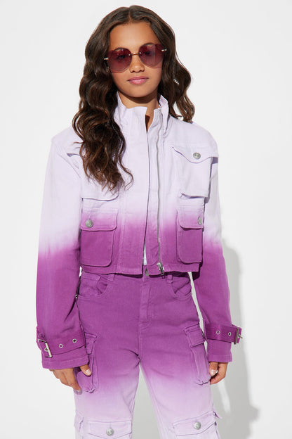 Mini Billie Ombre Jacket - Fuchsia/combo