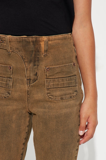 Mini Claudia Flare Pant - Brown