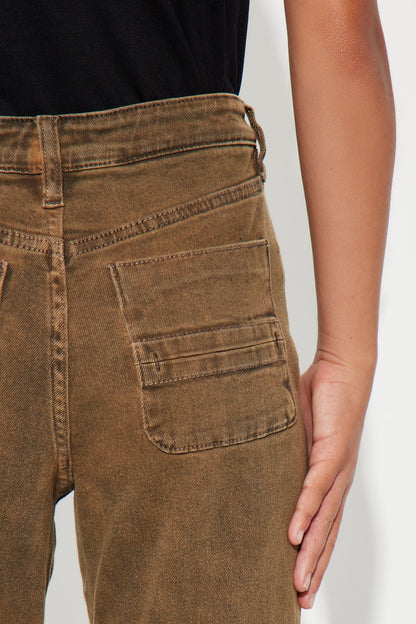 Mini Claudia Flare Pant - Brown