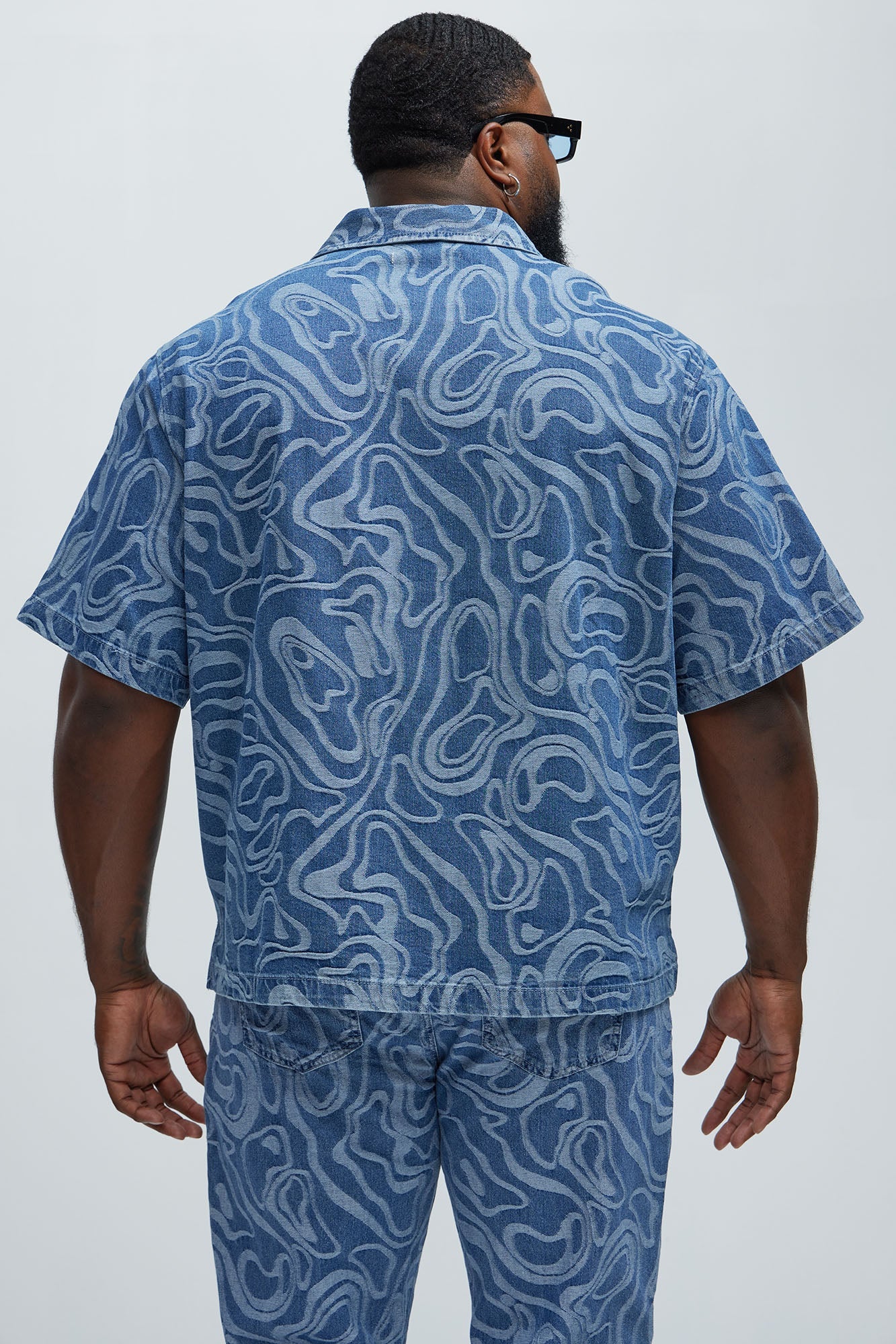 Fingerprints Swirl Denim Shirt - Medium Blue Wash