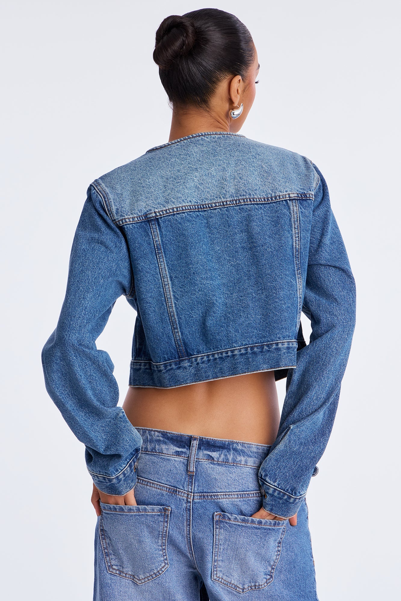 Flirty Denim Trucker Jacket - Medium Wash