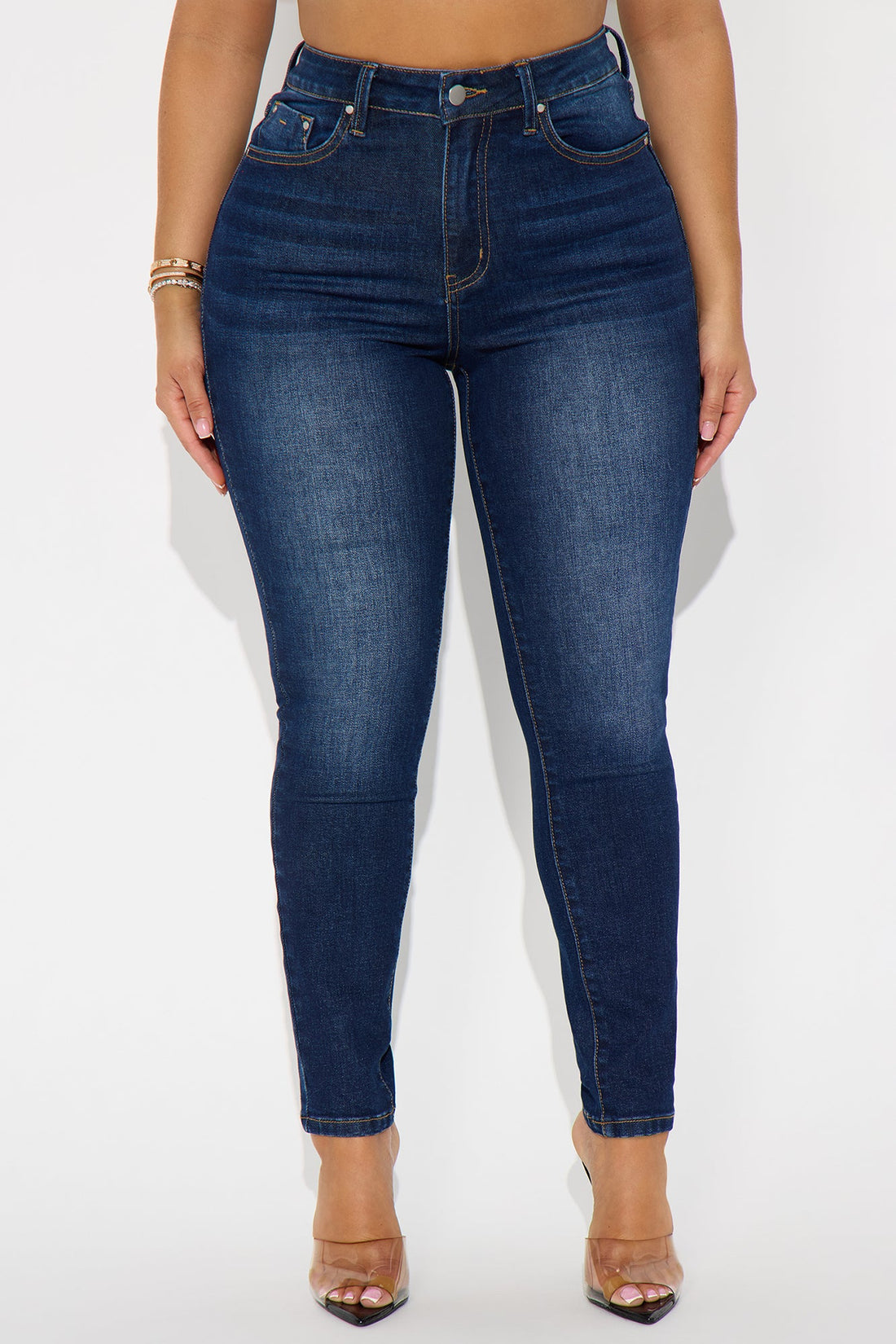 In Forme Ankle Skinny Jeans - Dark Wash