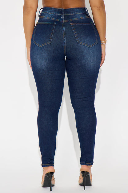 In Forme Ankle Skinny Jeans - Dark Wash
