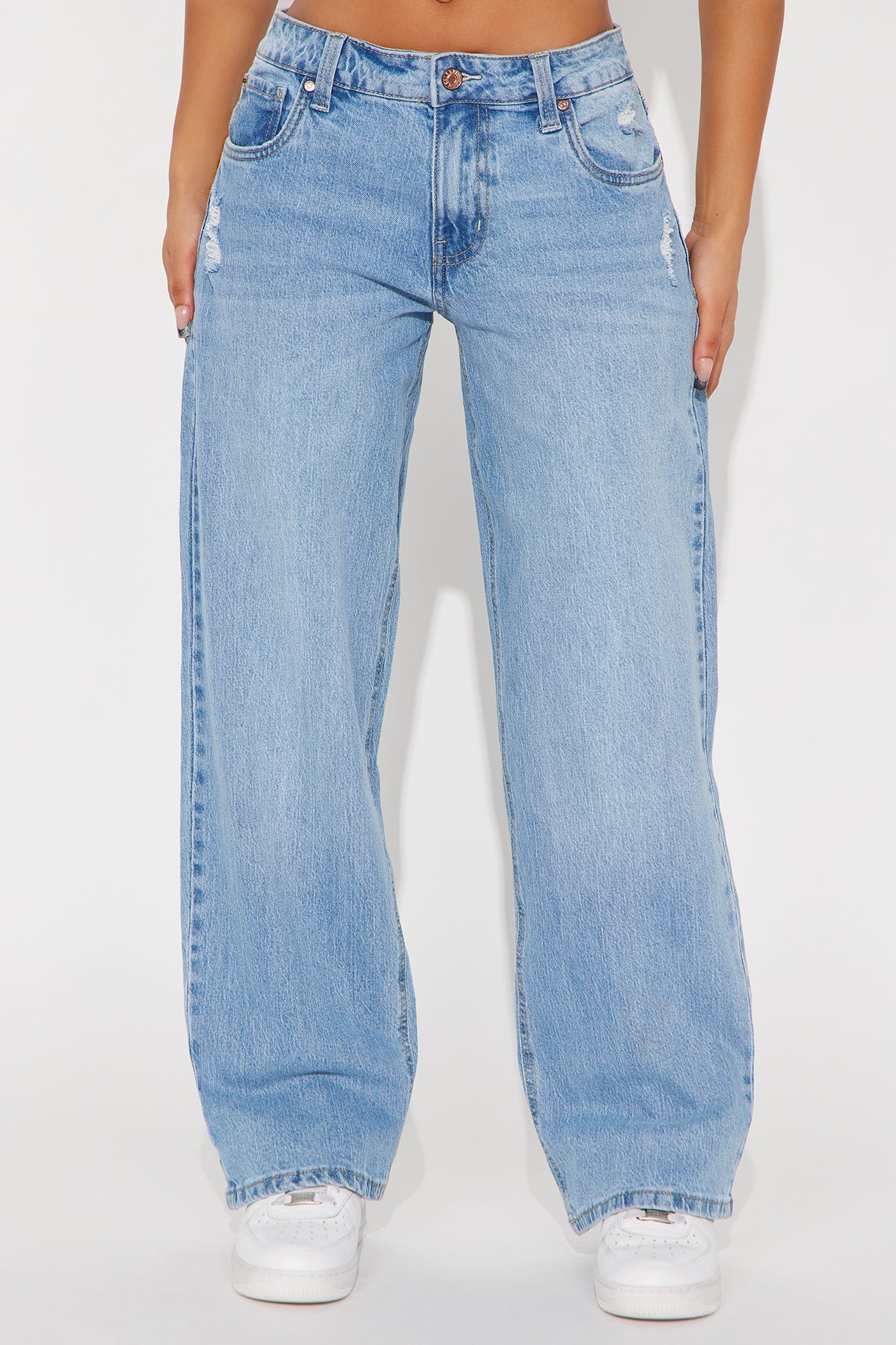 Everyday Low Rise Straight Leg Jeans - Medium Wash