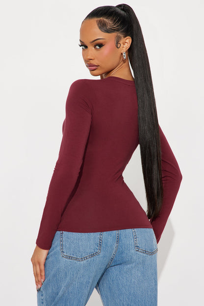 Nara Long Sleeve Top - Sangria