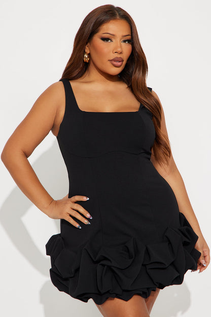Sienna Knit Mini Dress - Black