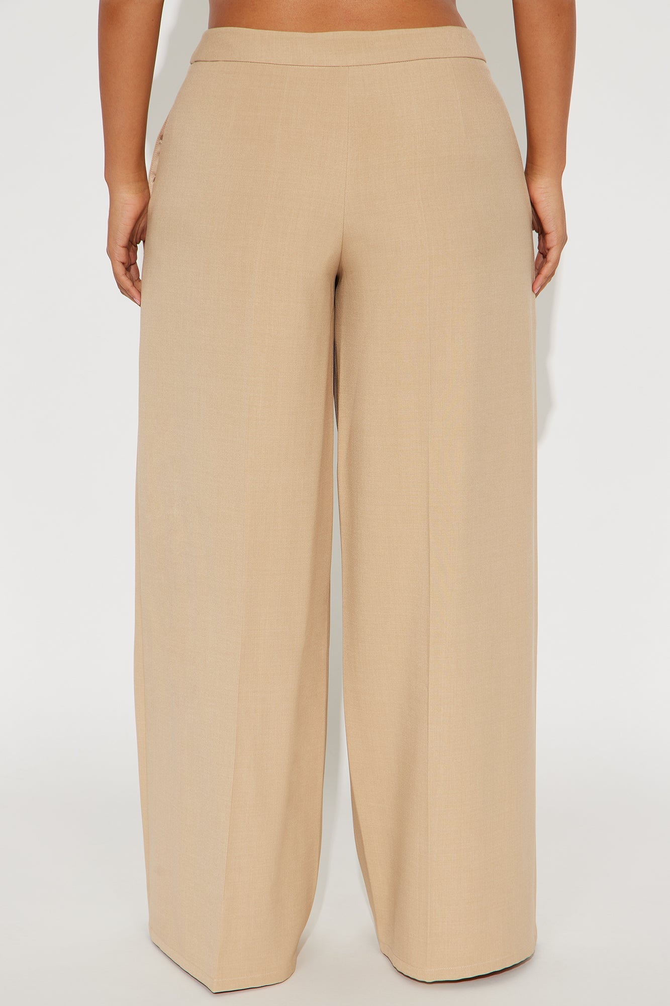Not On The Checklist Wide Leg Trouser Pant - Khaki