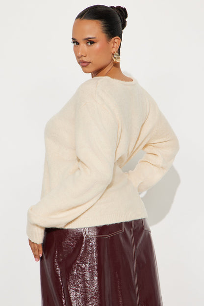 Yours To Keep Washed Cardigan - Cream