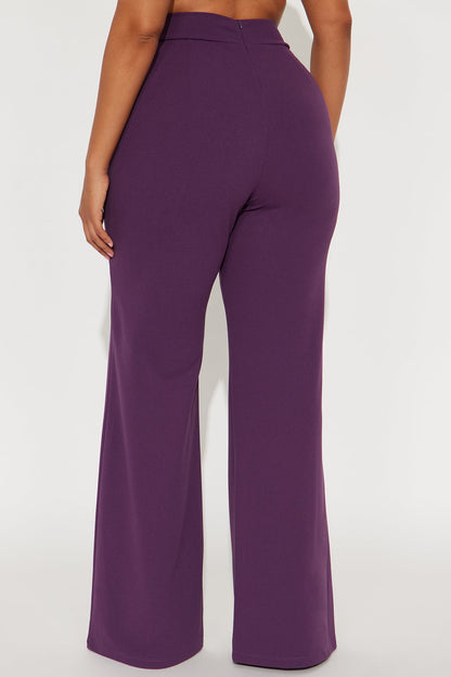 Tall Victoria High Waisted Dress Pants - Plum