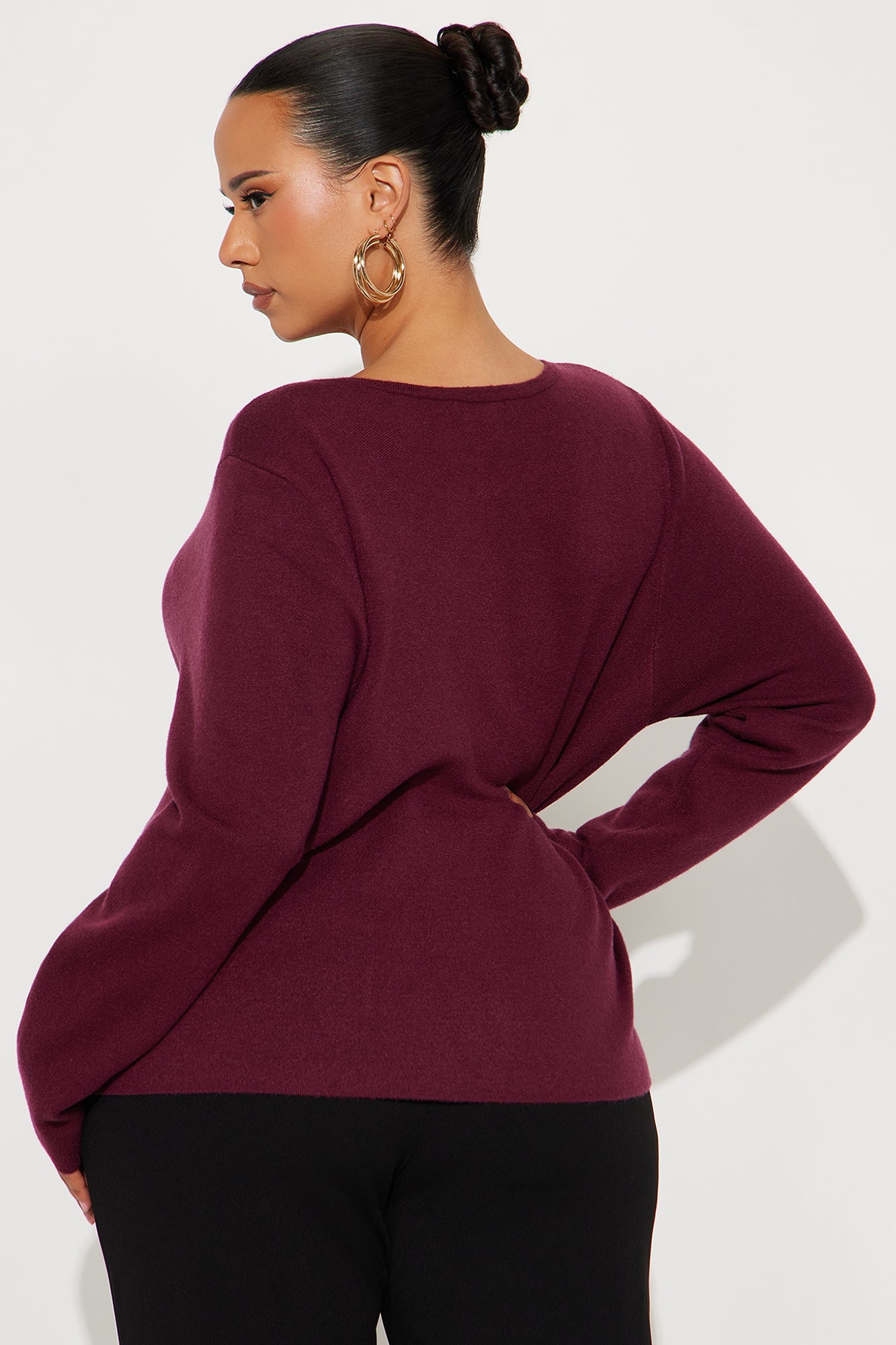Lindie Hardware Cardigan - Wine