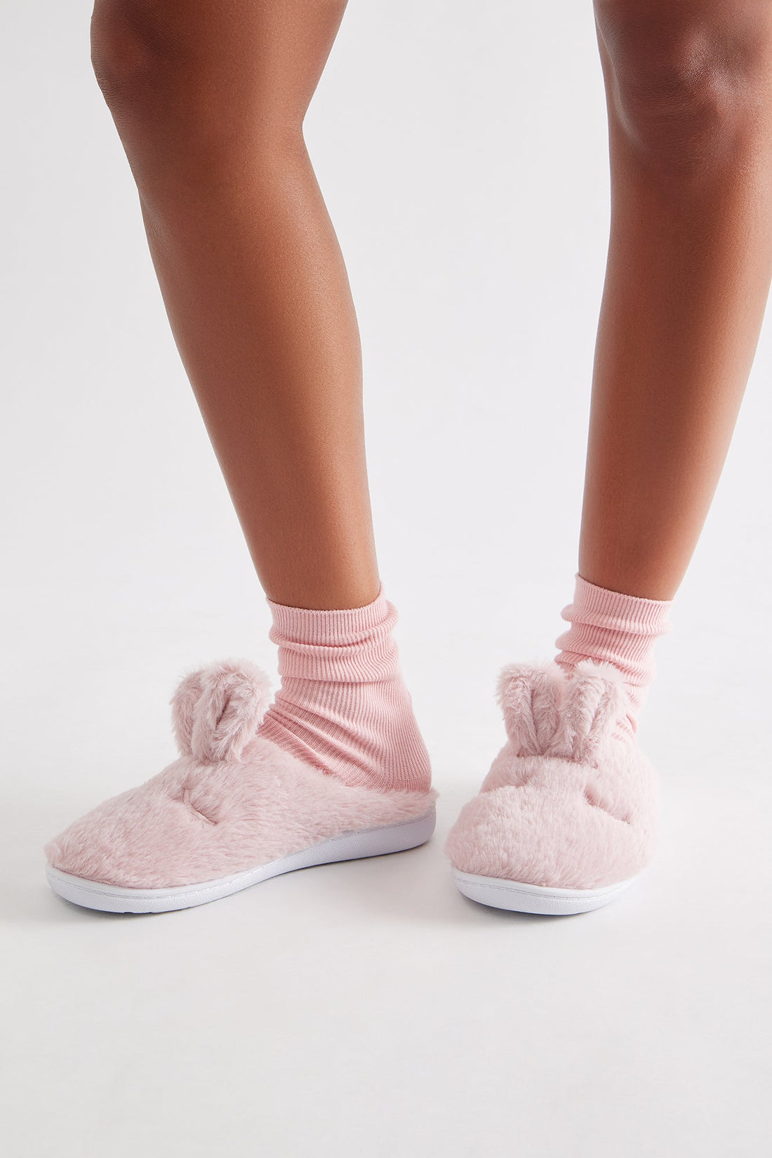 Trix Faux Fur Slippers - Pink