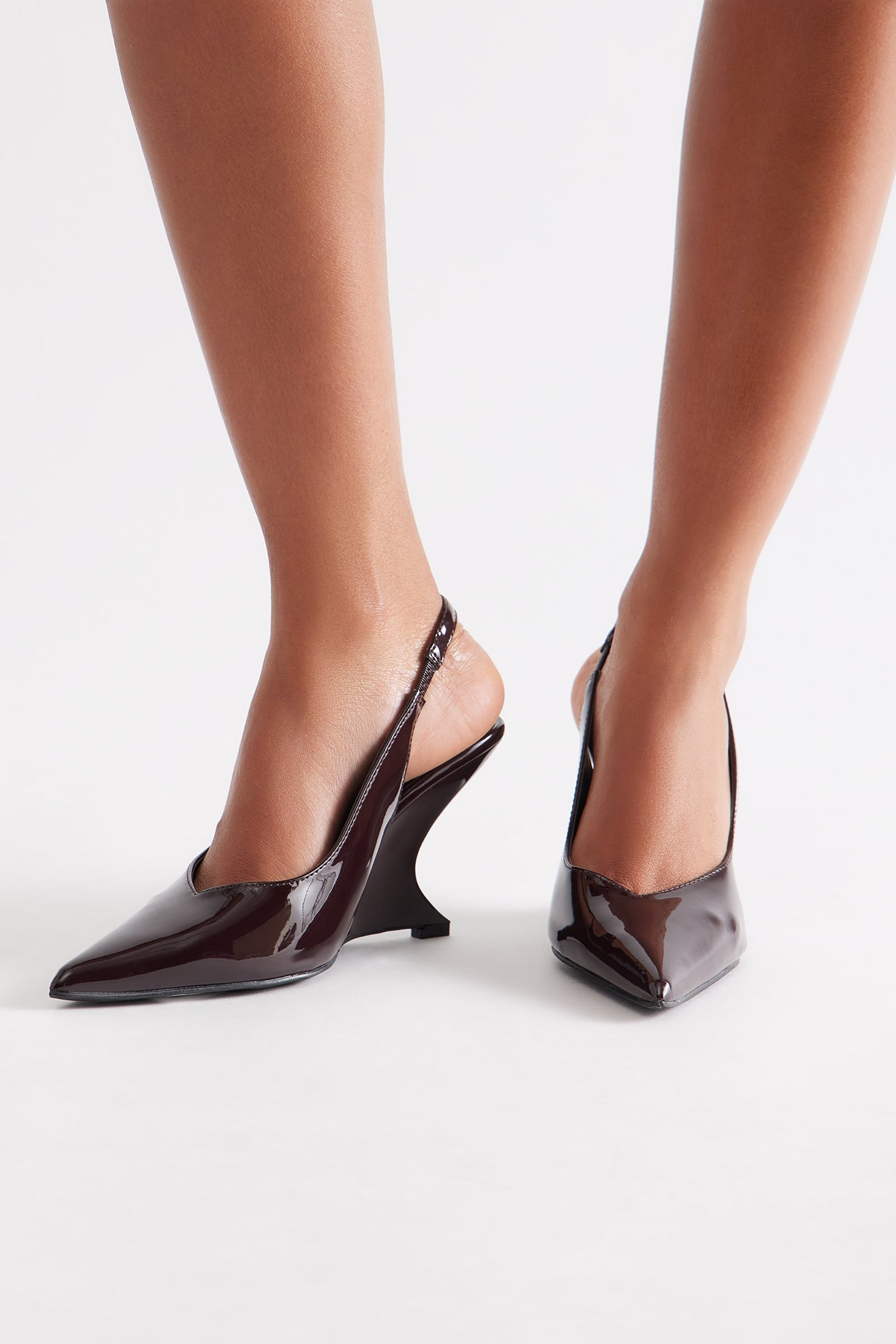 Briggs Slingback Wedges - Chocolate