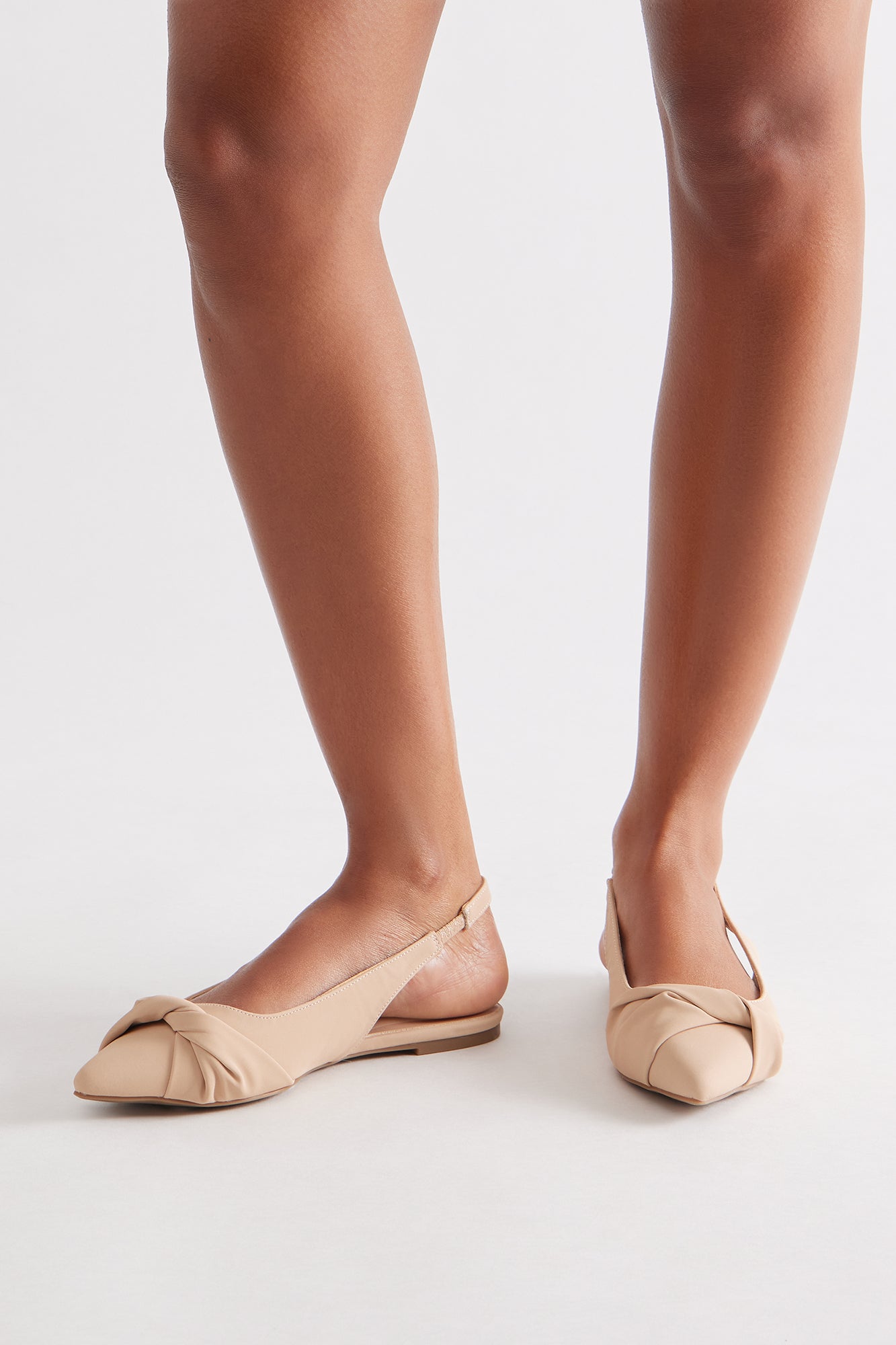 Gelina Slingback Flats - Nude
