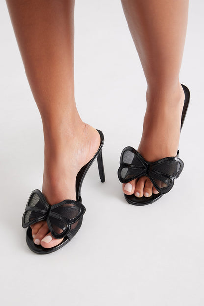 Jovana Butterfly Stiletto Heels - Black