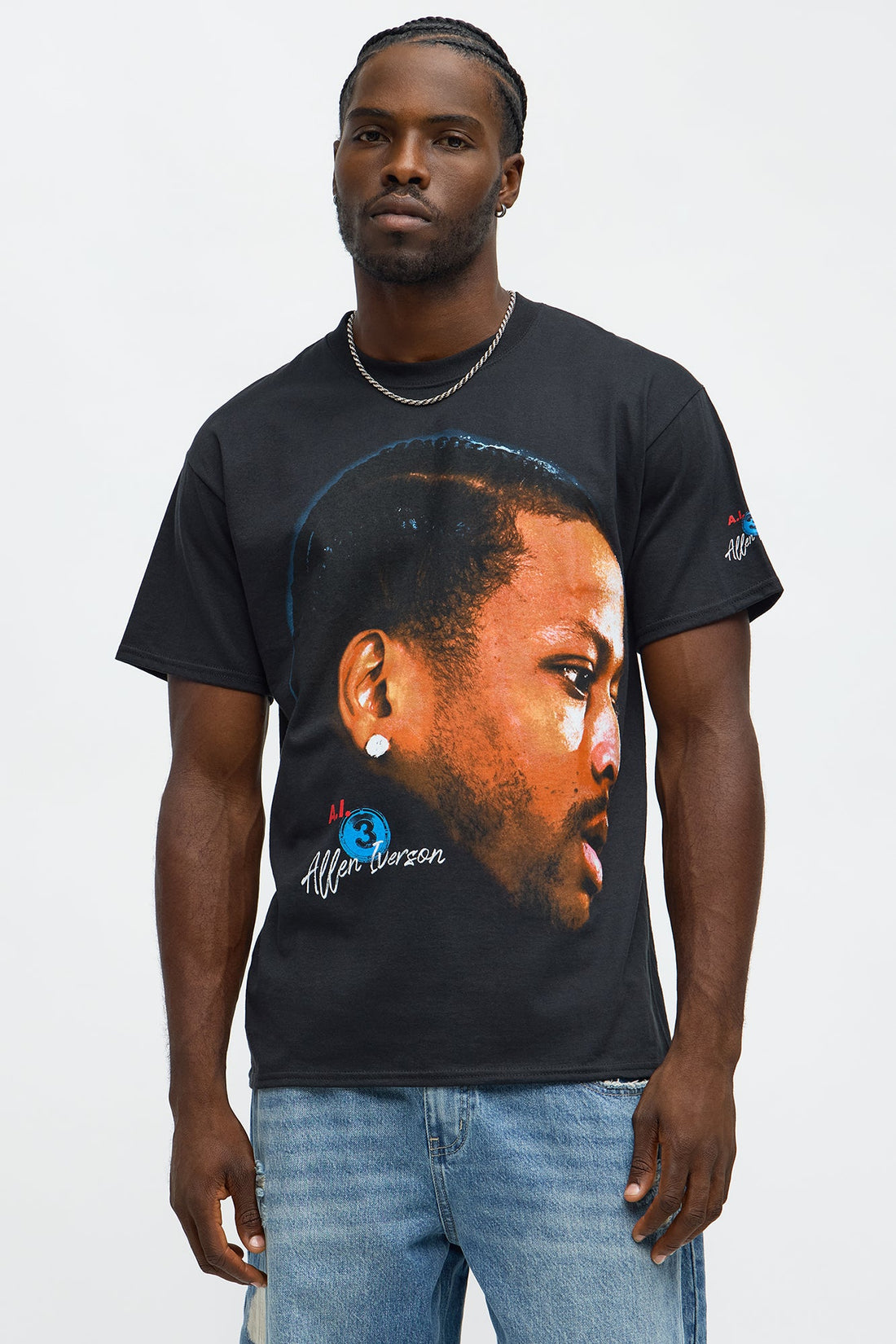 Allen Iverson A.I. Oversized Short Sleeve Tee - Black