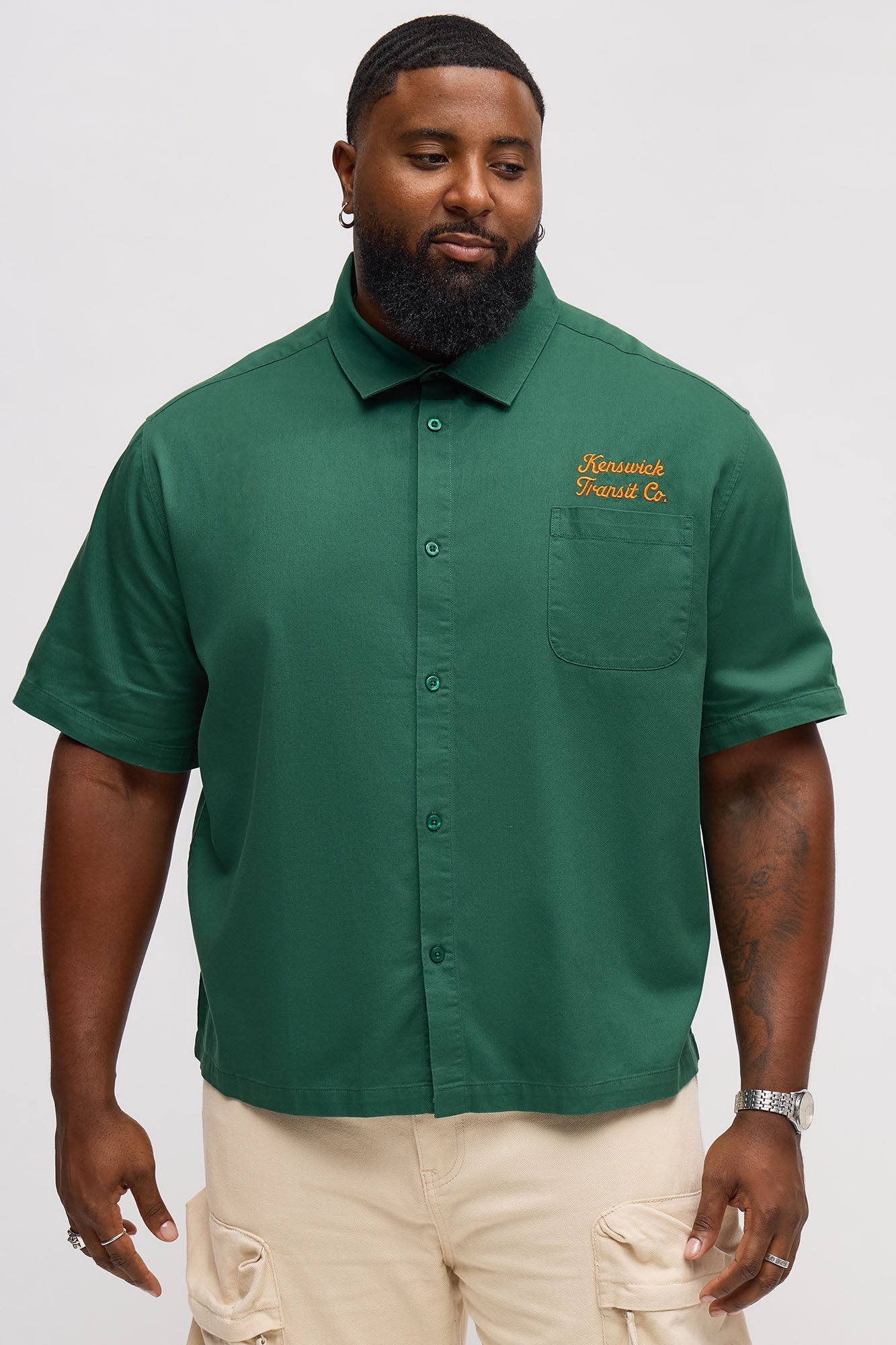 Kenswik Button Up Shirt - Olive