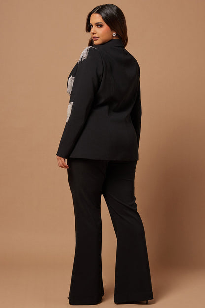 Marissa Pant Suit Set - Black