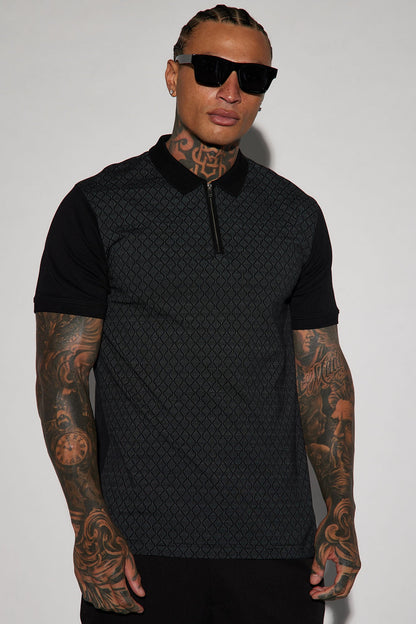 Bogey Short Sleeve Polo - Black