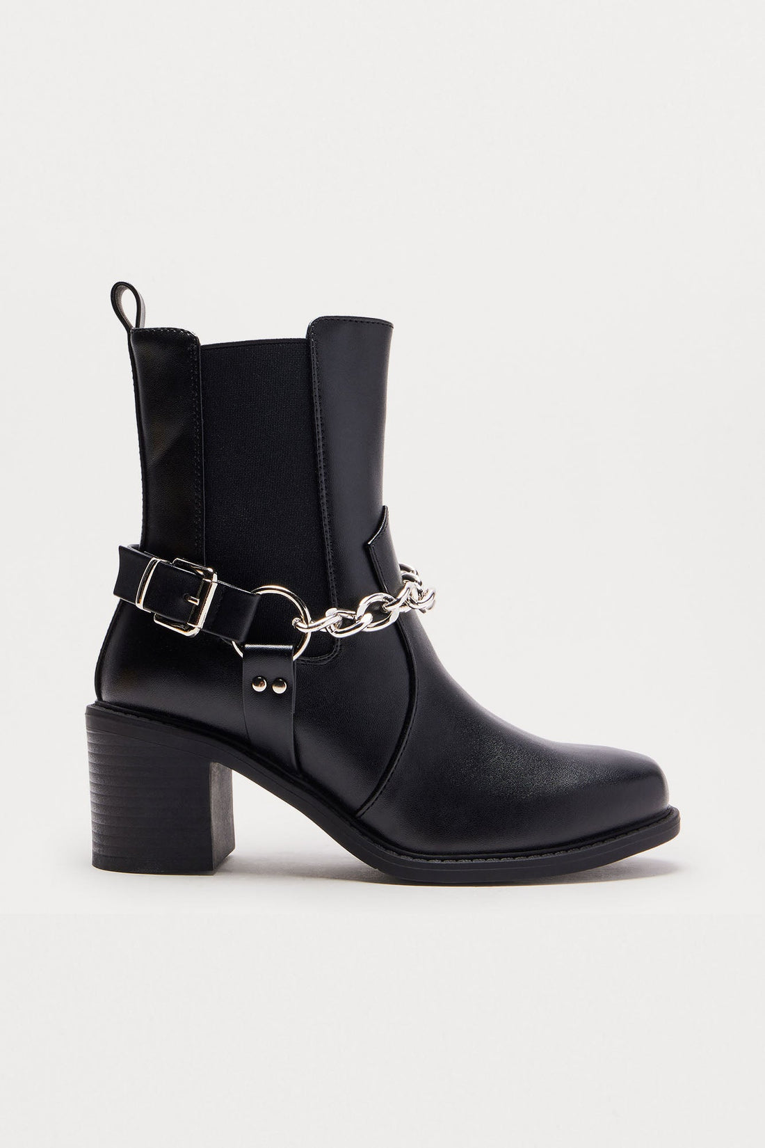 Lincoln Chain Booties - Black