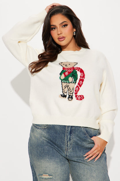 Beary Merry Christmas Sweater - Ivory/combo
