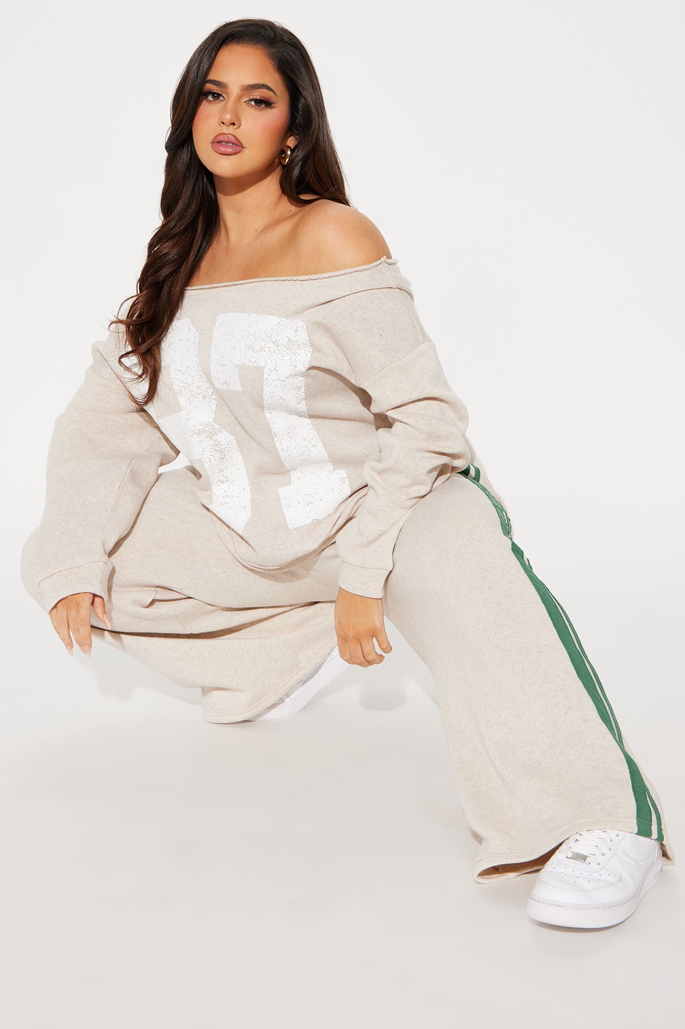 Eighty Seven Fleece Pant Set - Oatmeal