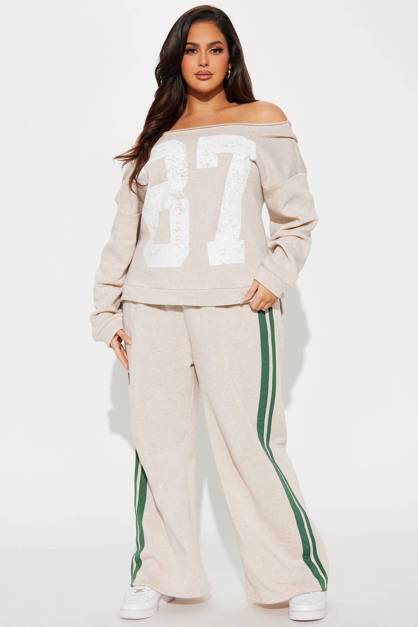 Eighty Seven Fleece Pant Set - Oatmeal