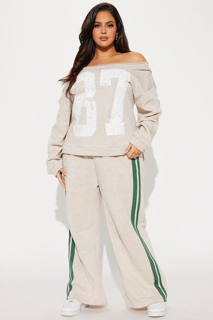 Eighty Seven Fleece Pant Set - Oatmeal