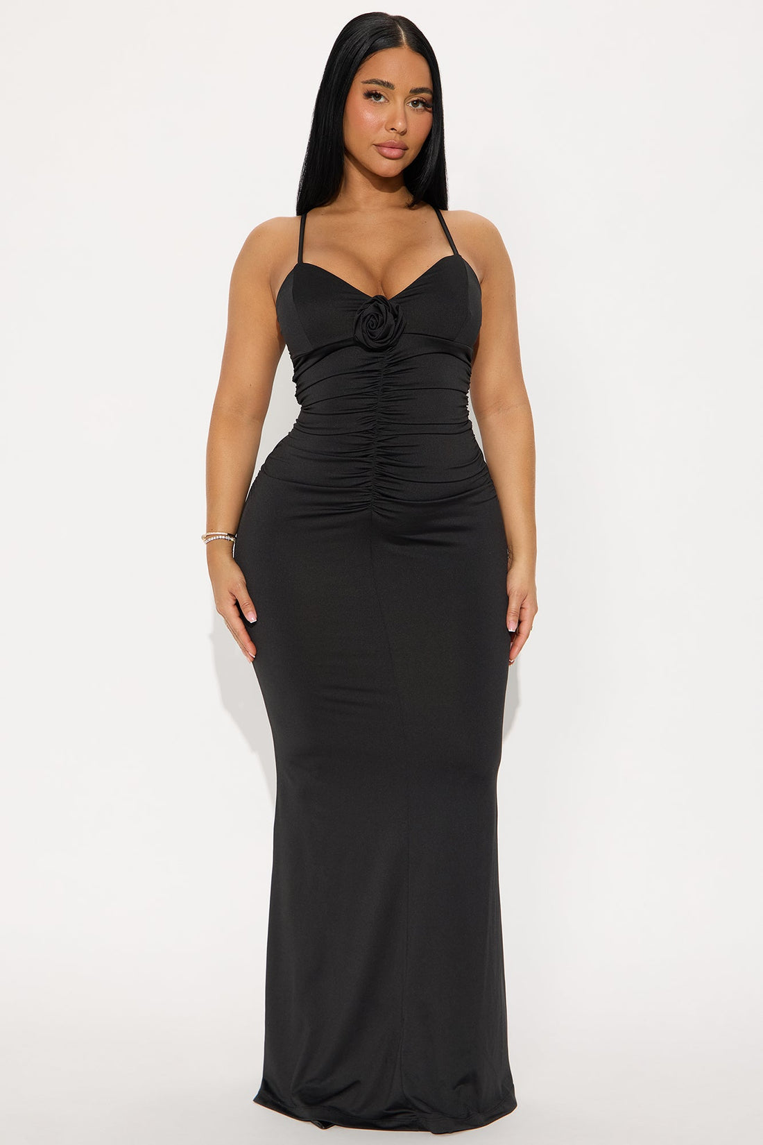 Rosy Babe Maxi Dress - Black