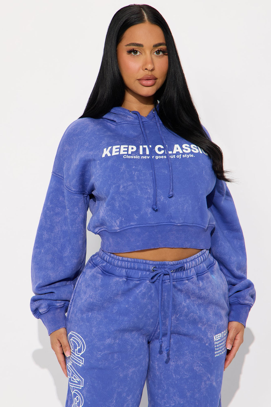 Keep It Classic Fleece Jogger Set - Purple