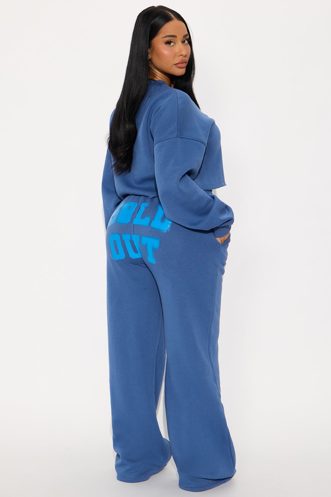 Sold Out Fleece Pant Set - Blue