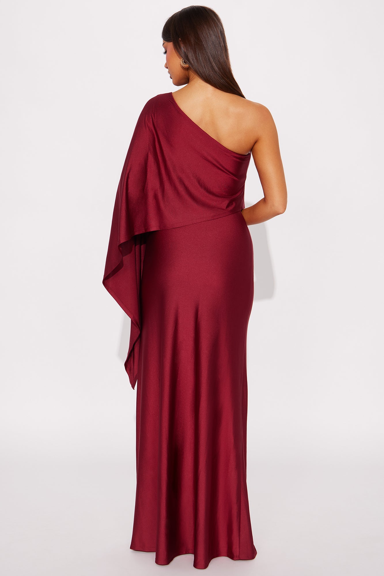 Classic Mayhem Draped Maxi Dress - Burgundy