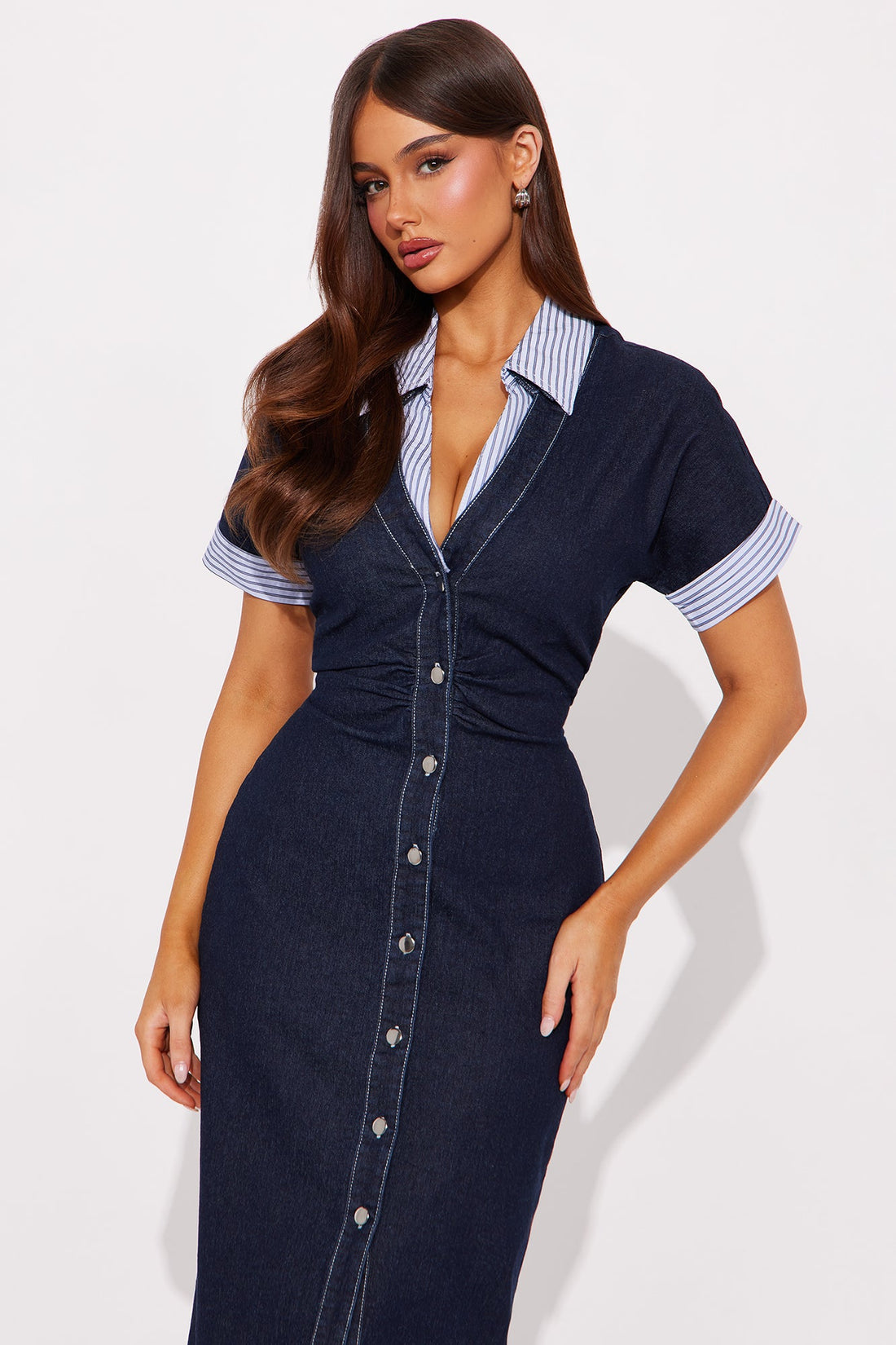 Dream Chaser Denim Maxi Dress - Dark Denim