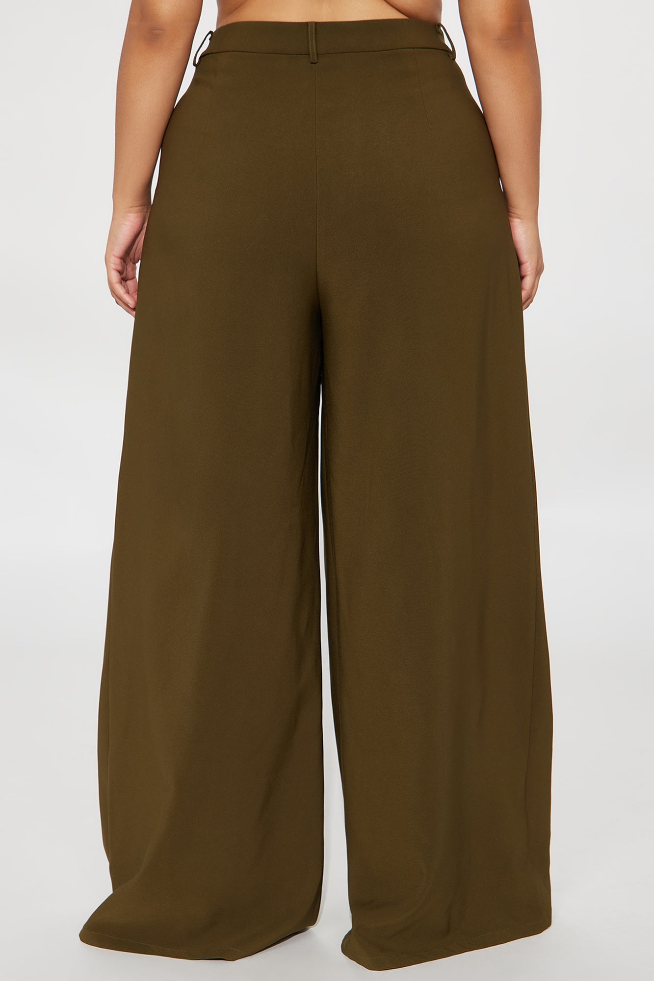 Karianna Crepe Woven Wide Leg Pant 33 - Olive