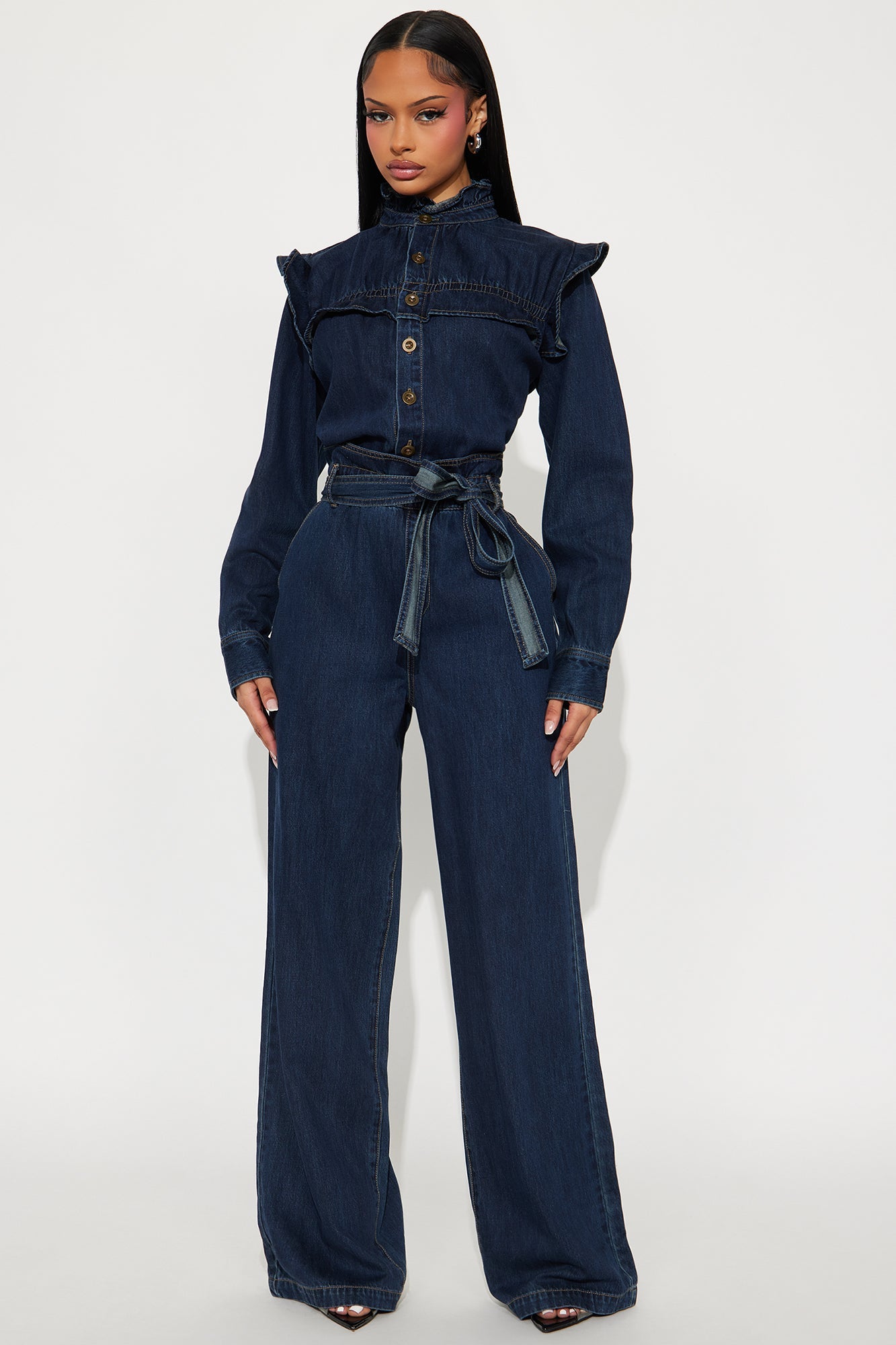 Fresh Start Twill Jumpsuit - Denim