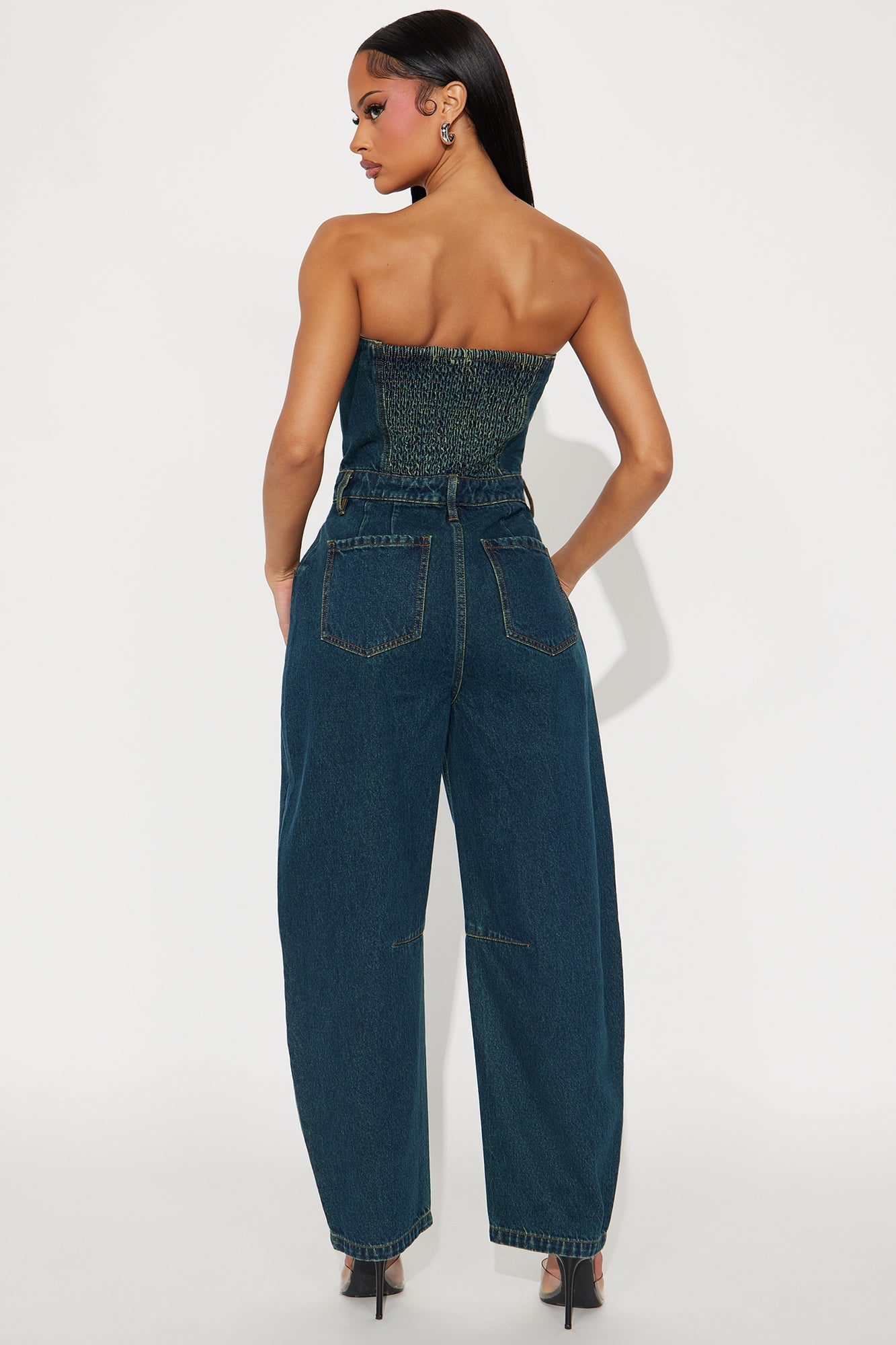 Canon Moment Denim Barrel Leg Jumpsuit - Denim