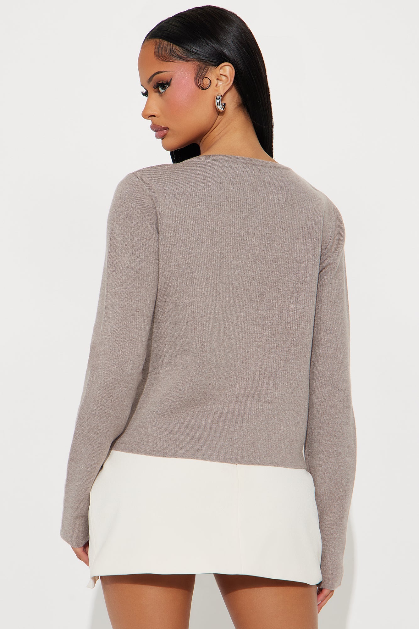Lindie Hardware Cardigan - Taupe