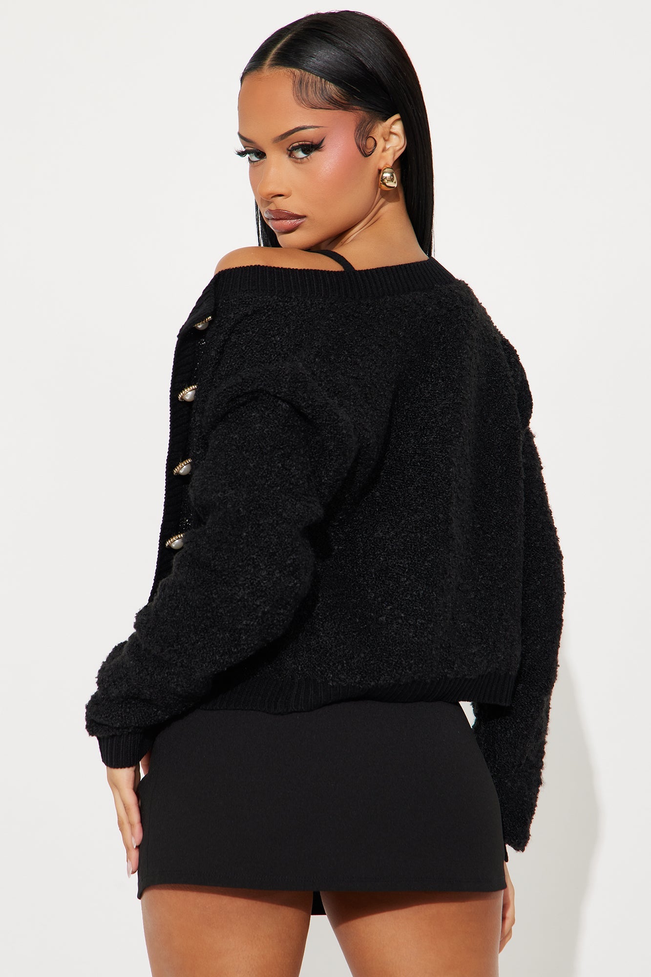Sweet Tea Hardware 2 Piece Cardigan - Black