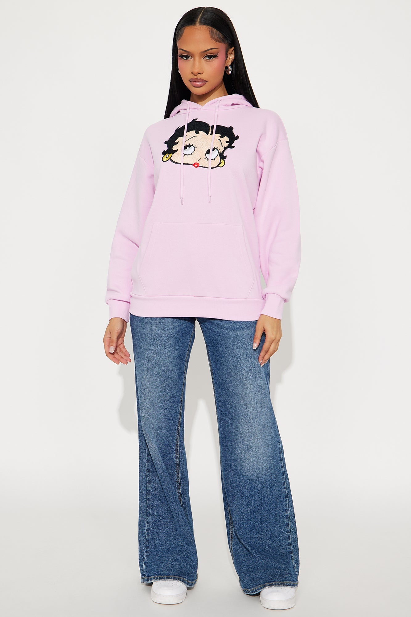 Betty Boop Drip Sweatshirt Hoodie - Pink