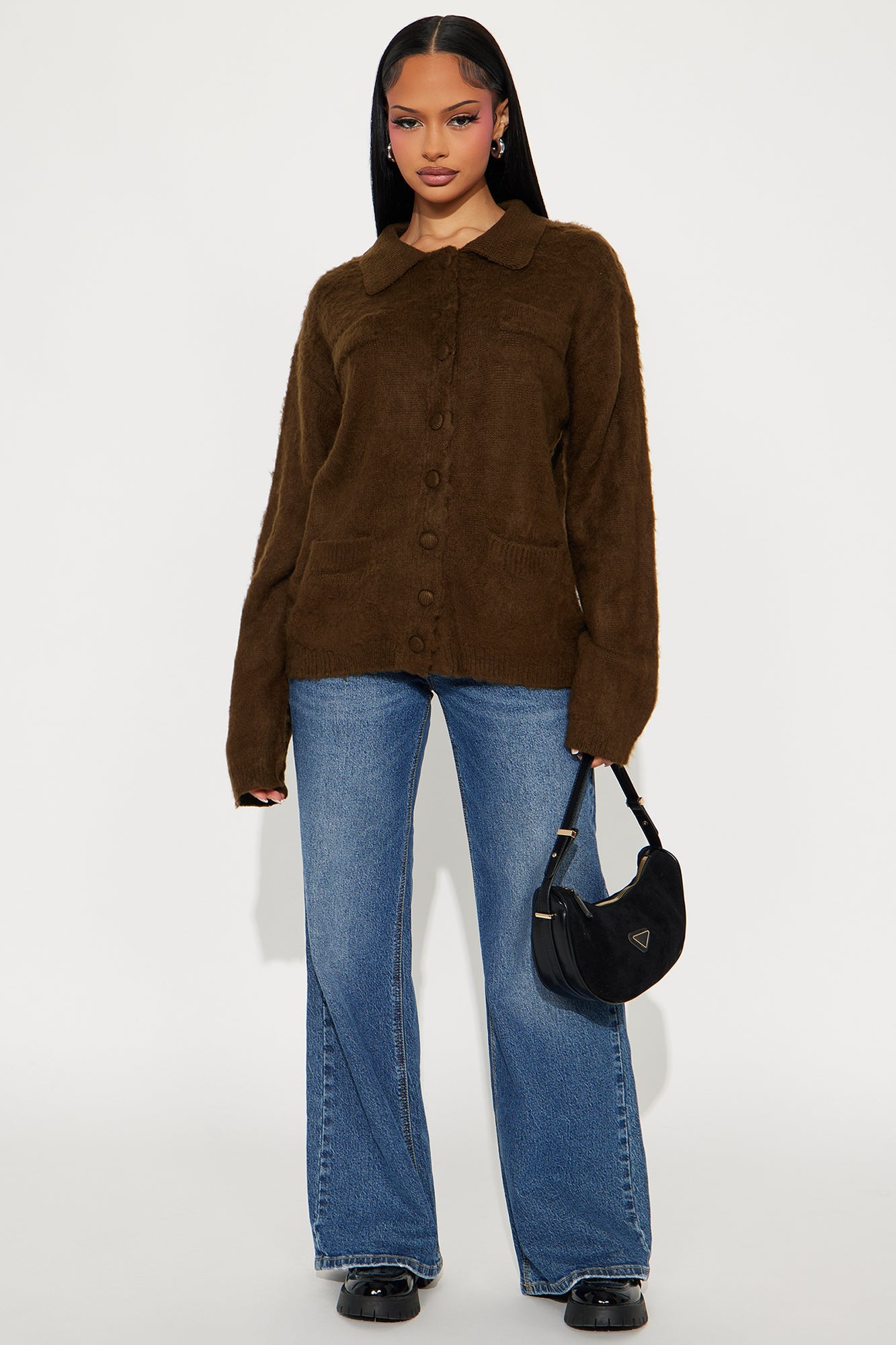 Hit The Streets Oversized Cardigan - Olive