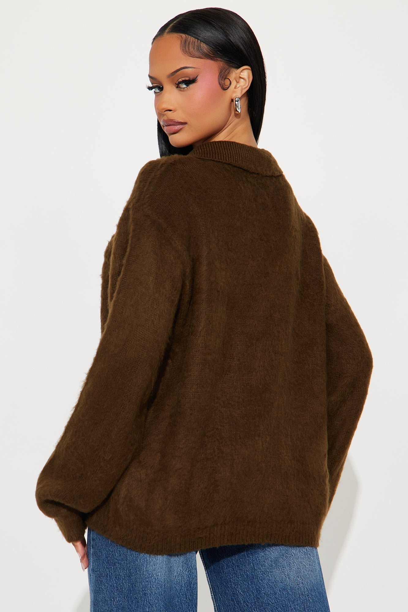 Hit The Streets Oversized Cardigan - Olive