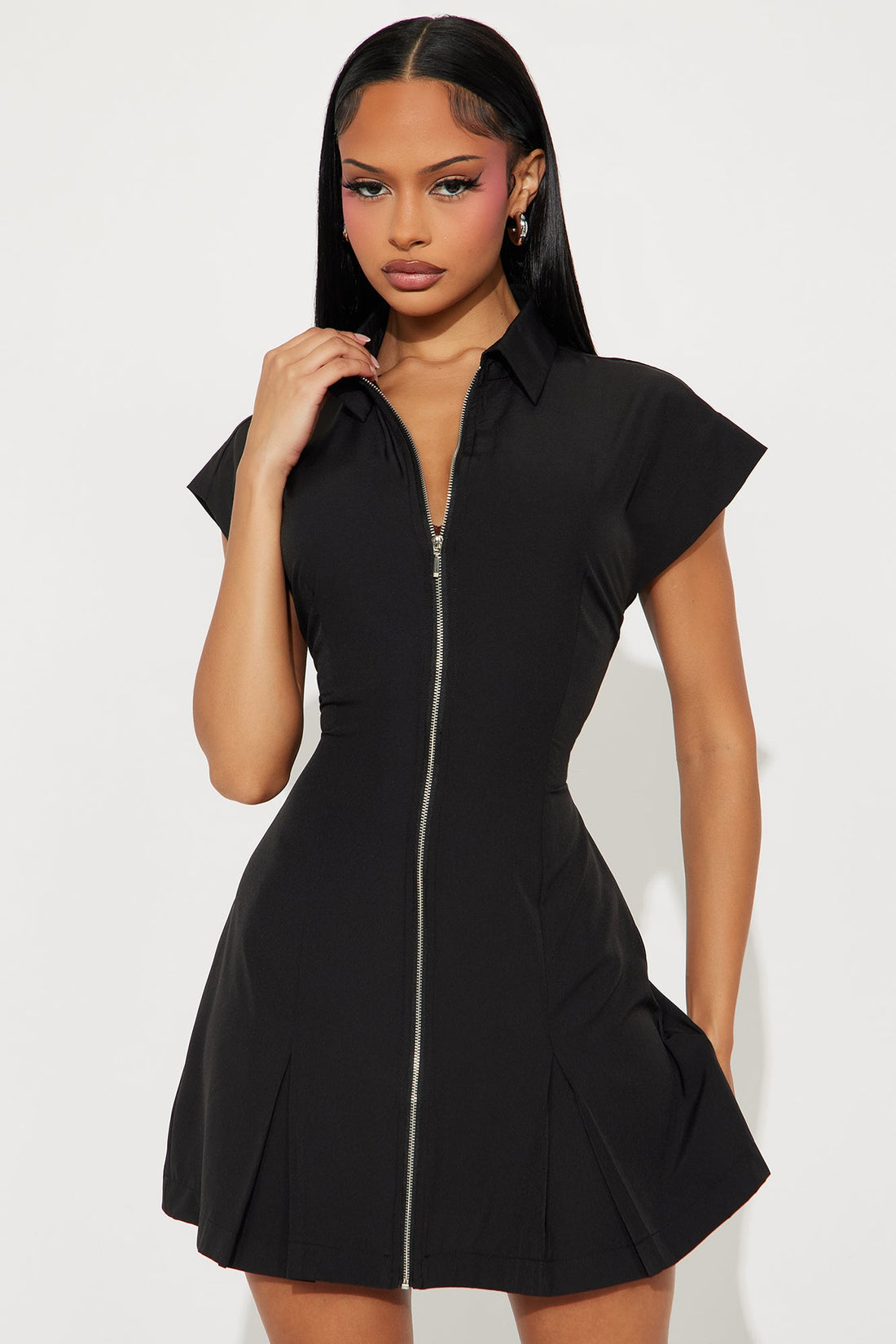 Always Interested Mini Dress - Black