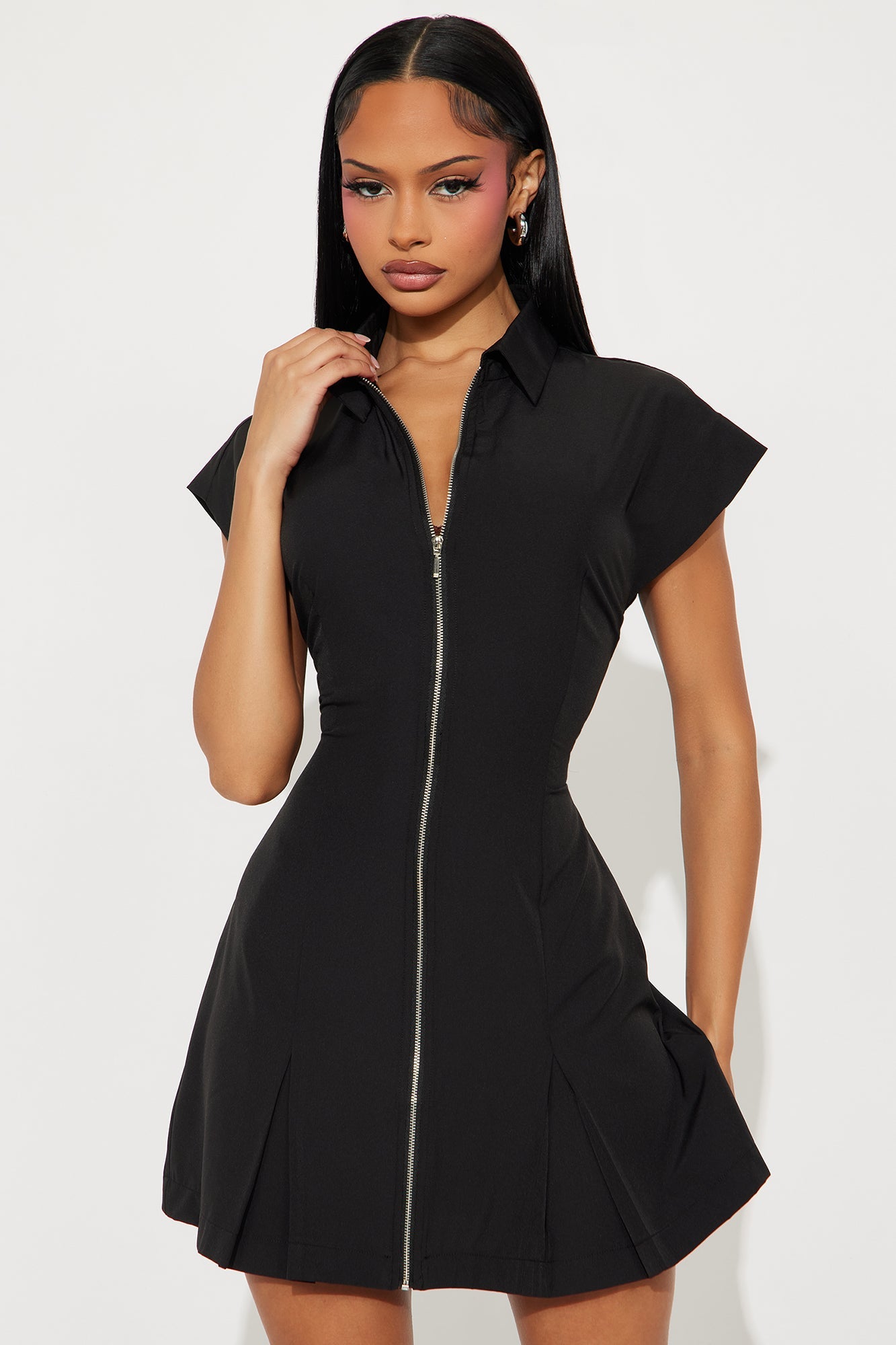 Always Interested Mini Dress - Black