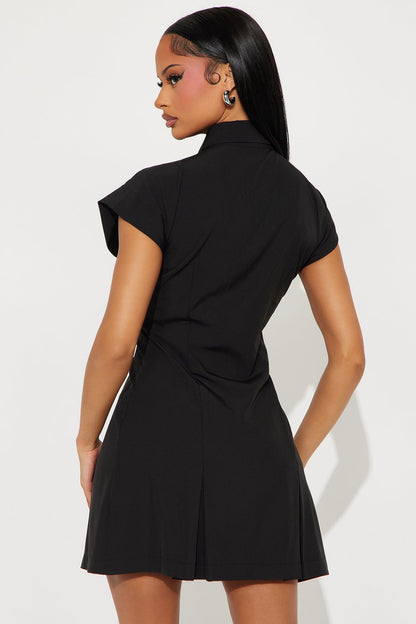 Always Interested Mini Dress - Black