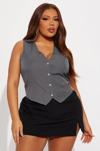 The Giselle Vest - Grey